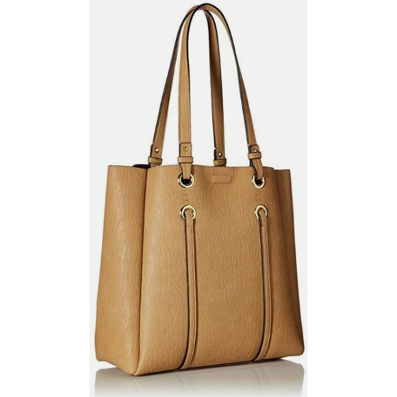 Calvin Klein Large TOTE Cashew Tan Shoulder Bag with Pochette - Picture 2 of 8